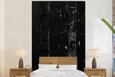 Behang - Fotobehang Zwart - Wit - Structuur - Design - Breedte 200 cm x hoogte 300 cm