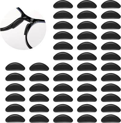 24 paar Neuspads voor Zonnebrillen - Siliconen, Antislip, Comfortabel - Zelfklevende Pads - Zwart
