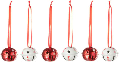 J-Line hanger Bel - kunststof - rood/wit - doos van 6