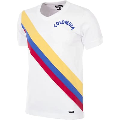 COPA Football - Colombia 1973 - Retro Voetbalshirt - Heren - S - Wit