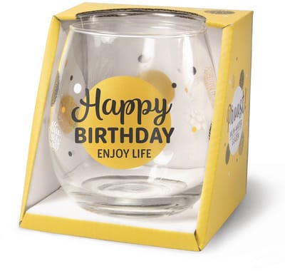 Wijn- waterglas - Happy birthday