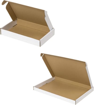 Witte Standaard Brievenbusdozen 10 x Formaat A5 en 10 x Formaat A4 / Platte dozen voor brievenbus met bovenklep / Verzenddoosje / Postdozen