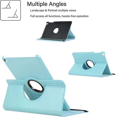 LuxeBass Hoesje geschikt voor Samsung Galaxy Tab S6 Lite 10.4 Inch P610 P615 Draaibaar Hoesje - Lichtblauw