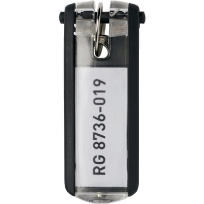 Sleutellabel Durable 1957 met ring zwart