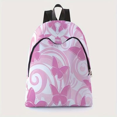 Roze Vlinder Rugzak | Vlinderpatroon Rugtas | Vlinders Rugzak | Mooie Vlinder Rugzak | Vlinder Rugzak | Schattige Rugzak | Dieren Rugzak | Rugzak Meisjes | Rugzak Jongens | Mooie rugzakken met Vlinders | 20 liter | Kinder Rugzak