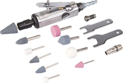 Silverline Pneumatische slijpset - 160 mm - 15-delig - variabele snelheid - gepolijst afwerking