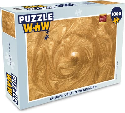Puzzel Cirkel - Gouden - Verf - Legpuzzel - Puzzel 1000 stukjes volwassenen