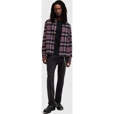 AllSaints Buzzard Ls Shirt Cosmic Purple Maat: XS | Casual Overhemden Outlet | Heren | Zwart