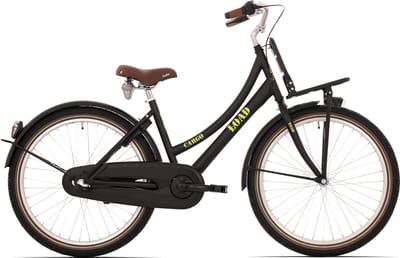 kinderfiets Bike Fun Load  meisjes 24 inch nexus 3 matt zwart