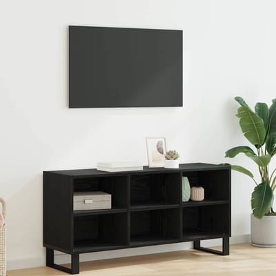 vidaXL TV-kast 103,5 x 30 x 50 cm Zwart Eiken Bewerkt hout