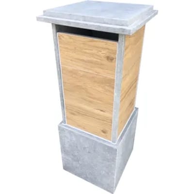 Brievenbus Bilbao Woodlook - Natuursteen - Blauwe Hardsteen - 40x100x40cm