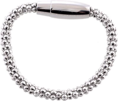 Behave - armband zilverkleur - bolletjesdesign - stijlvol cadeau - 16 cm