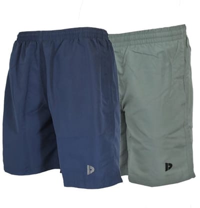 2-Pack Donnay - Micro Fibre Short (Ian) - Sportbroek - Heren - Navy/Jungle green (547) - maat S