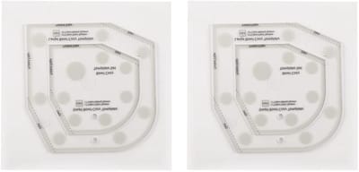 Dailygoods - Set van 2 Herbruikbare Acryl Sjablonen voor Creatieve Projecten