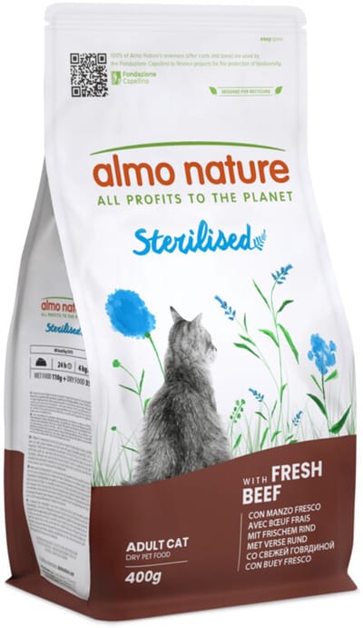 Droogvoer Rundvlees voor Gesteriliseerde Katten - Almo Nature Holistic Sterilized - Rundvlees  - 400g