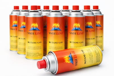 SMH LINE® Butaan Gasflessen - 4x 227g - Gas Cartridge - Gasbussen - Noodpakket