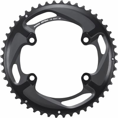 Kettingblad 48T Shimano GRX FC-RX810 2 x 11 speed - Zwart