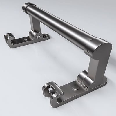 Opklapbare grijpstang - Veiligheidshandgreep - Valpreventie badkamer - Ruimtebesparend ontwerp - 60 cm - Zilverkleurig