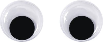 Wiebel oogjes - 20x stuks - googly eyes - 15 mm - Plastic - beweegbare oogjes