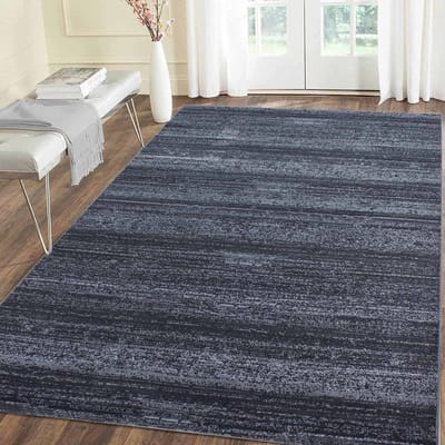 Flycarpets Marlon Vloerkleed Effen Gestreept - Grijs - Laagpolig - 240x340 cm
