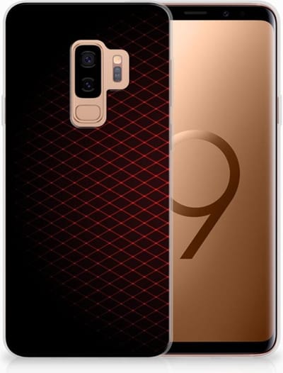 Samsung Galaxy S9 Plus TPU bumper Geruit Rood