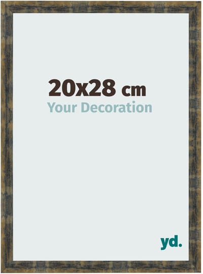 Your Decoration - Fotolijst 20x28 cm - MDF - Blauw Goud Gemeleerd - Pisa