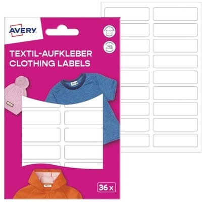 AVERY Textiel-etiketten, 13 x 45 mm, wit