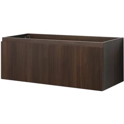 Aquazuro Wastafelonderkast Napoli 120cm - Notelaar Houtlook - Met 2 Lades