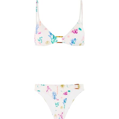Protest PRTIndes - Bikini set Dames - Koordsluiting - Uitneembare vulling - Normale pasvorm - Medium dekking - Wit