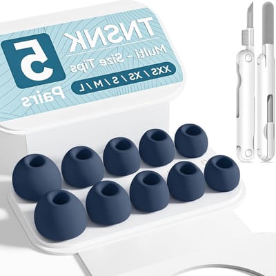 Vervangende Oordopjes voor AirPods Pro 3 Generatie met Reinigingskit en Organizer, Antislip Siliconen Tips in Marineblauw - Comfort, Geluidisolatie, Geschikt voor Diverse Maten
