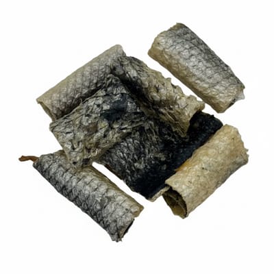 Zalmhuid - Hondensnack - 500gram - 100% Natuurlijk - Gedroogd - Gecertificeerd - Vis - Beloningsnack