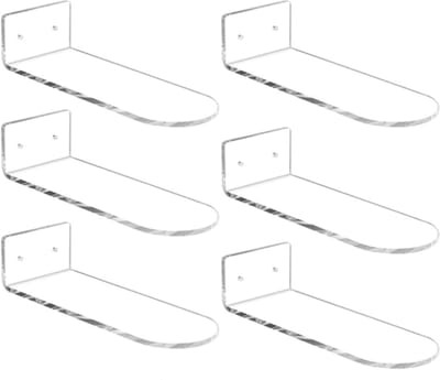 6 stuks - Schoenenrek - Wandmontage schoenenrek - Transparant - Opbergrek voor thuisgebruik - Sneakersrek - 20*7.6*4cm - Acryl - Met schroeven en expansiebuis