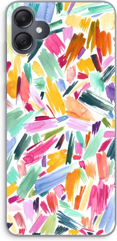 Case Company® - Hoesje geschikt voor Samsung Galaxy A05 hoesje - Watercolor Brushstrokes - Soft Cover Telefoonhoesje - Bescherming aan alle Kanten en Schermrand