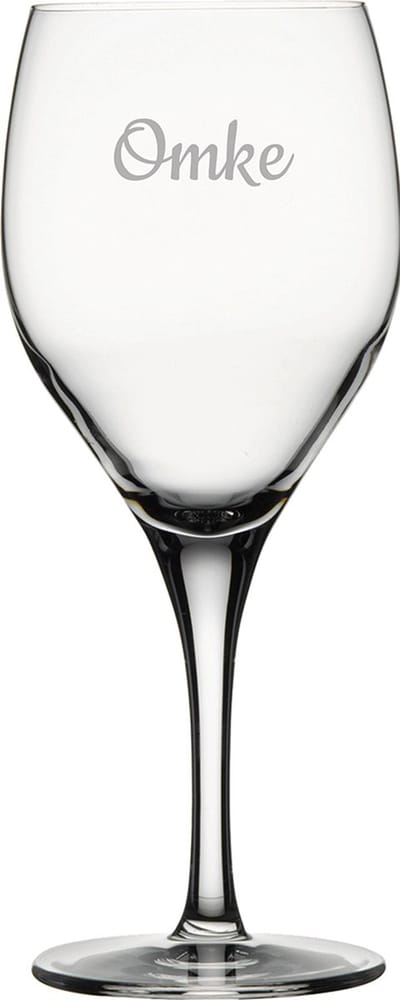 Gegraveerde witte wijnglas 34cl Omke