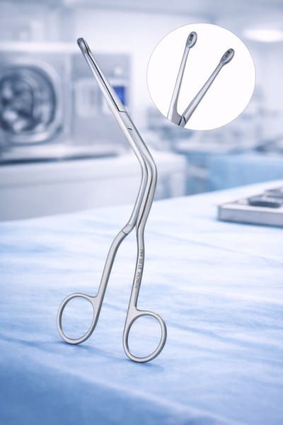 Belux Surgical Instruments / Magill Forceps 20 cm – Gebogen – RVS – Medisch Instrument – Herbruikbaar & Autoclaveerbaar