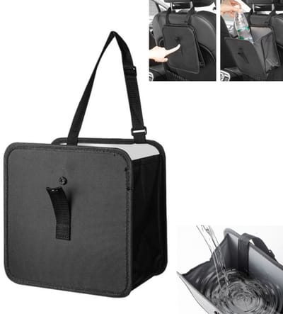 Opvouwbare auto-prullenbak / opvouwbare auto-prullenbak, hangende auto-prullenbak, hangende waterdichte lekvrije prullenbak -Opbergzak voor het ophangen van de rugleuning(23 * 23 * 14CM)