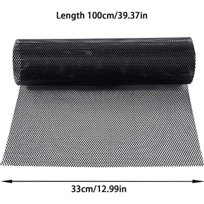 Grille de Radiateur de Voiture Universelle en Maille d'Aluminium Feuille de Maille Modifiée pour Pare-chocs Avant Accessoires de Protection Extérieure de Voiture black