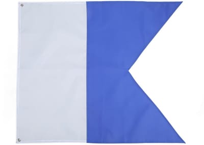 Dailygoody - Internationale Duikvlag - Duikvlag Bootvlagmarkering - Blauw en Wit - Perfect voor Duiken en Snorkelen - 27,6x23,6 Inch