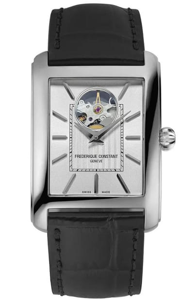 Frédérique Constant Carree Heart Beat FC-311S4C6 Horloge - Leer - Zwart - Ø 32 mm
