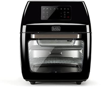 Heteluchtfriteuse en Oven 1700W - 12L - Instelbare Temperatuur 40-200 °C met 8 Vooraf Ingestelde Programma's en Transparante Deur