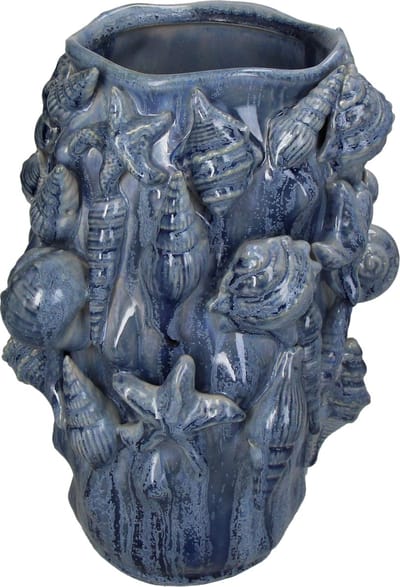 HD Collection Vaas Schelp Aardewerk 18,5x18,5x28cm