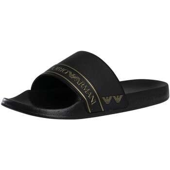 Emporio Armani EA7 Sandales de Plage à Enfiler Bout Rond Sandales Unisexes Noir 7X000110AF15128MC139 40 black