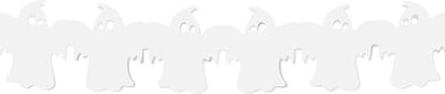 PartyDeco - Slinger Spookjes Wit 3 Meter - Halloween - Halloween Decoratie - Halloween Versiering