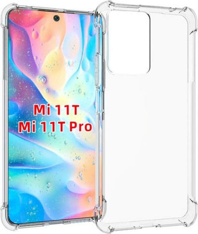 MobyDefend Hoesje - Geschikt voor Xiaomi 11T / Xiaomi 11T Pro - Transparante Shockproof TPU Backcover - Verstevigde Hoeken - Volledig Doorzichtig
