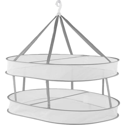 Étendage à linge en maille peu encombrant Polyvalent Pliable Séchoir à linge suspendu en maille avec crochet rotatif à 360 degrés pour
