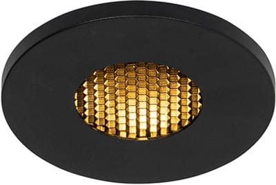Qazqa badkamer inbouwspot, inbouwlamp - Shed - zwart , max. 50W, geschikt voor led, 8.5cm, rond, IP54, ideale badkamerlamp lamp
