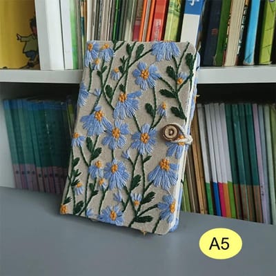 A5 A6 Stof Borduur Notitieboek Doek Notitieblok Blanco Studenten Werkverslag Handboek Vereenvoudigd Draagbaar Notitieboek A5