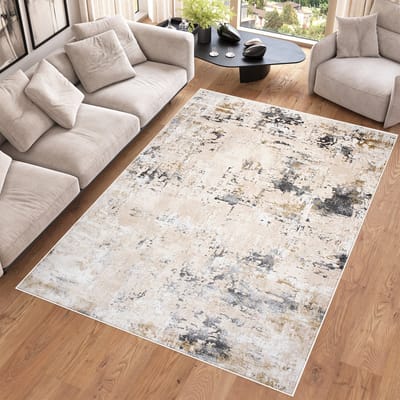 Tapiso Hera Vloerkleed Beige Woonkamer Gezaagd Modern Tapijt Maat- 120x170