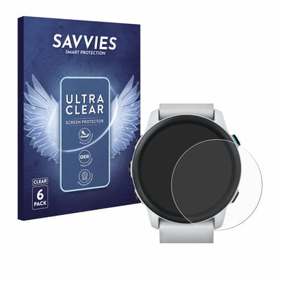 Savvies - Screenprotector voor Garmin Forerunner 745 - Folie Beschermfolie transparant 6 Stuks