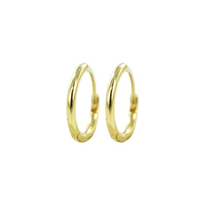 New Bling 9NBSAM-G190148 Gouden Oorringen - Dames - Glad - Scharnier - 8 x 1,5 mm - 14 Karaat - Goud